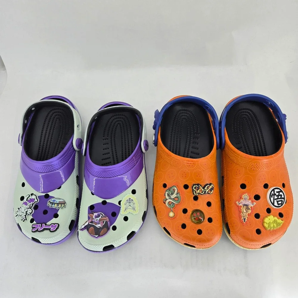 Crocs Dragon Ball Z Goku Frieza Classic Clog 2 Pair Kids J5 Mens 5 Womens 7
